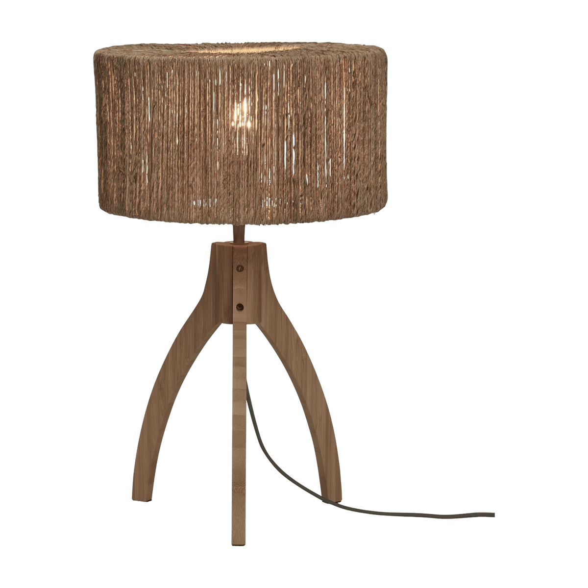 Lampe à poser en bambou naturel avec abat-jour naturel 30x40 cm Iguazu - Good & Mojo - The Cool Republic