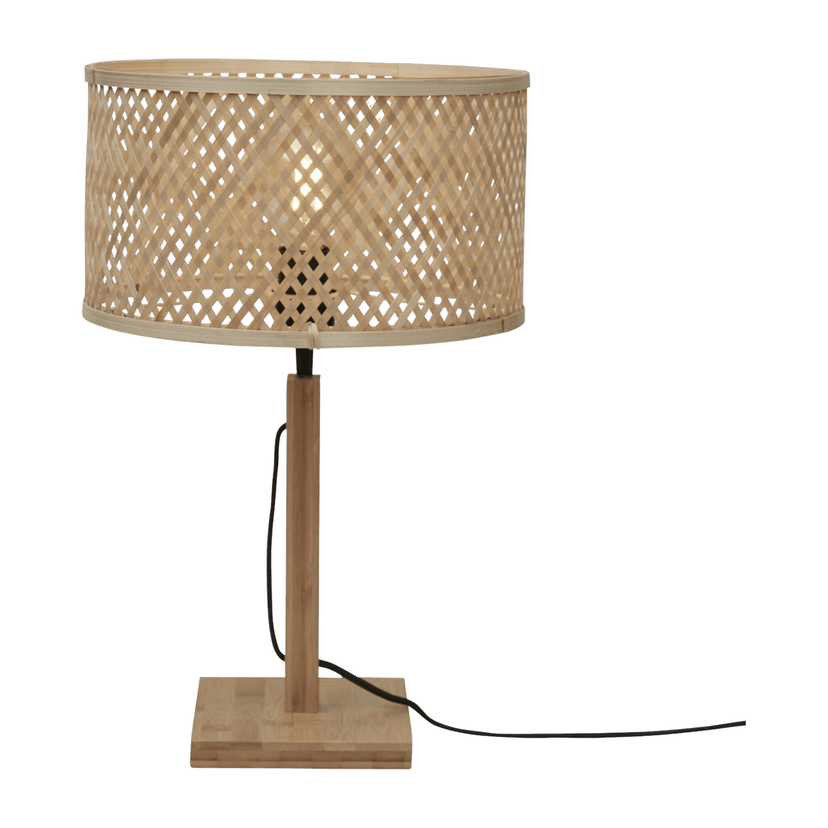 Lampe à poser en bambou naturel avec abat-jour naturel 32x38 cm Java - Good & Mojo - The Cool Republic