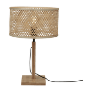 Lampe à poser en bambou naturel avec abat-jour naturel 32x38 cm Java - Good & Mojo - The Cool Republic