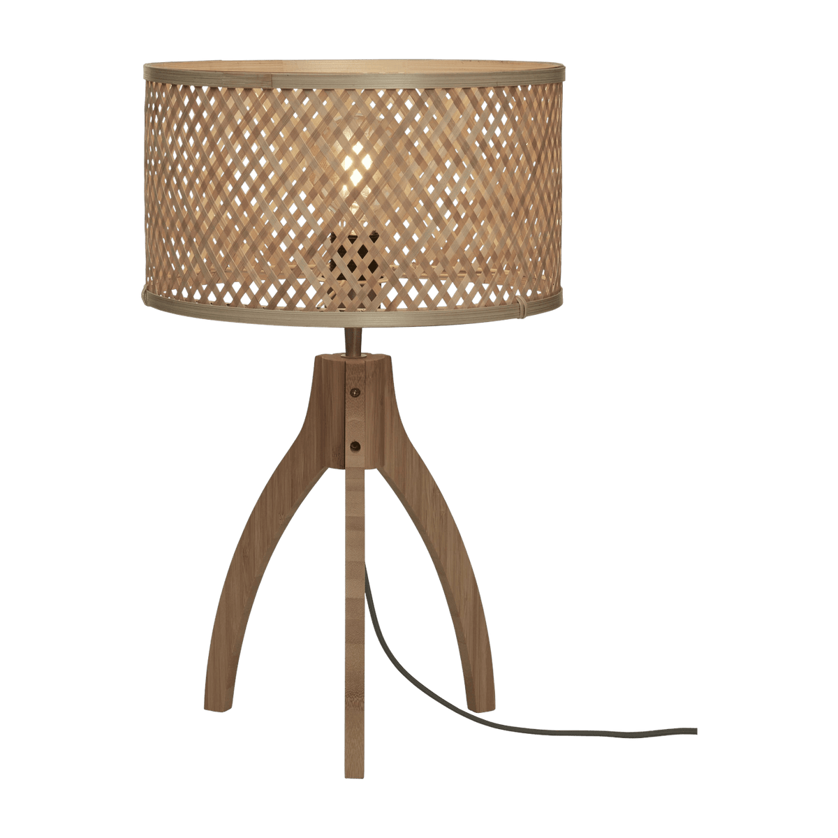 Lampe à poser en bambou naturel avec abat-jour naturel 32x43 cm Java - Good & Mojo - The Cool Republic