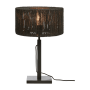 Lampe à poser en bambou noir avec abat-jour noir 30x37 cm Iguazu - Good & Mojo - The Cool Republic