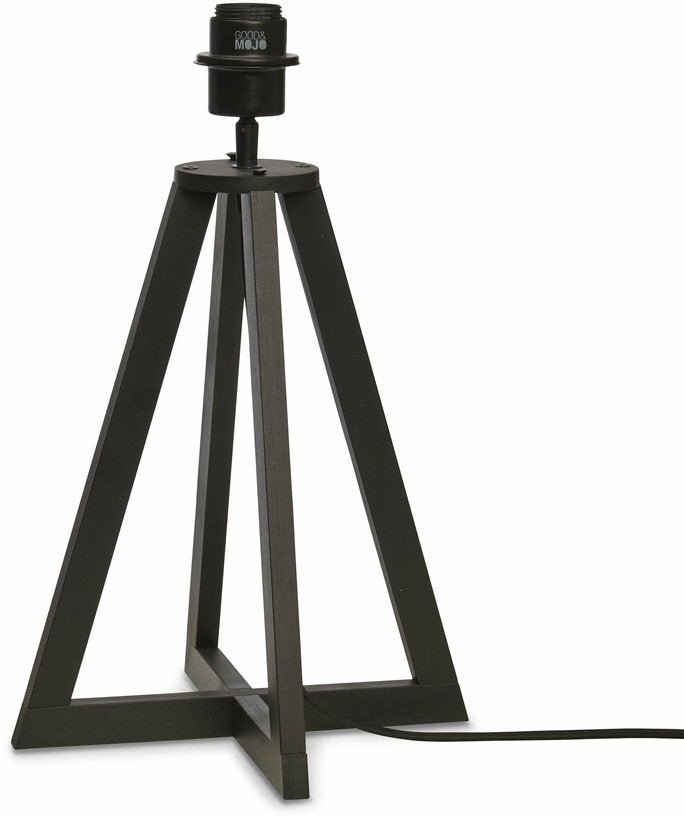 Lampe à poser en bambou noir avec abat-jour noir 30x45 cm Iguazu - Good & Mojo - The Cool Republic