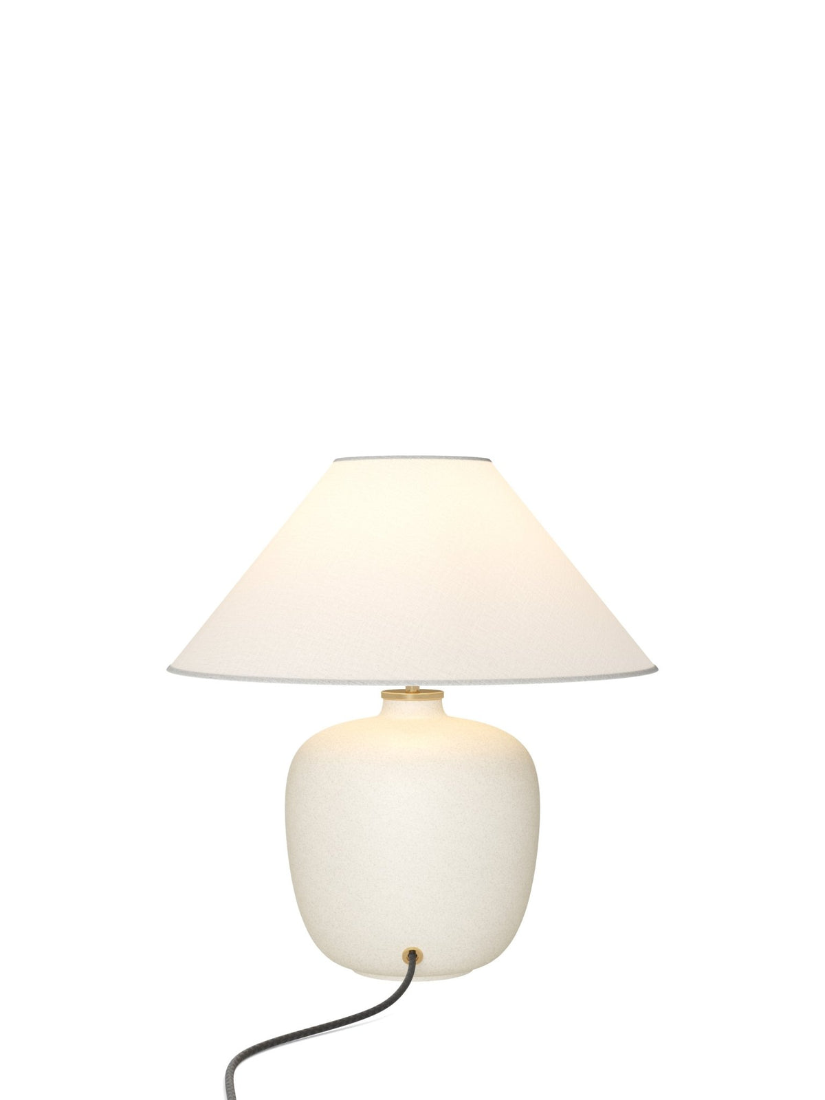 Lampe à poser en céramique crème 36 x 35 cm Torso - Audo - The Cool Republic