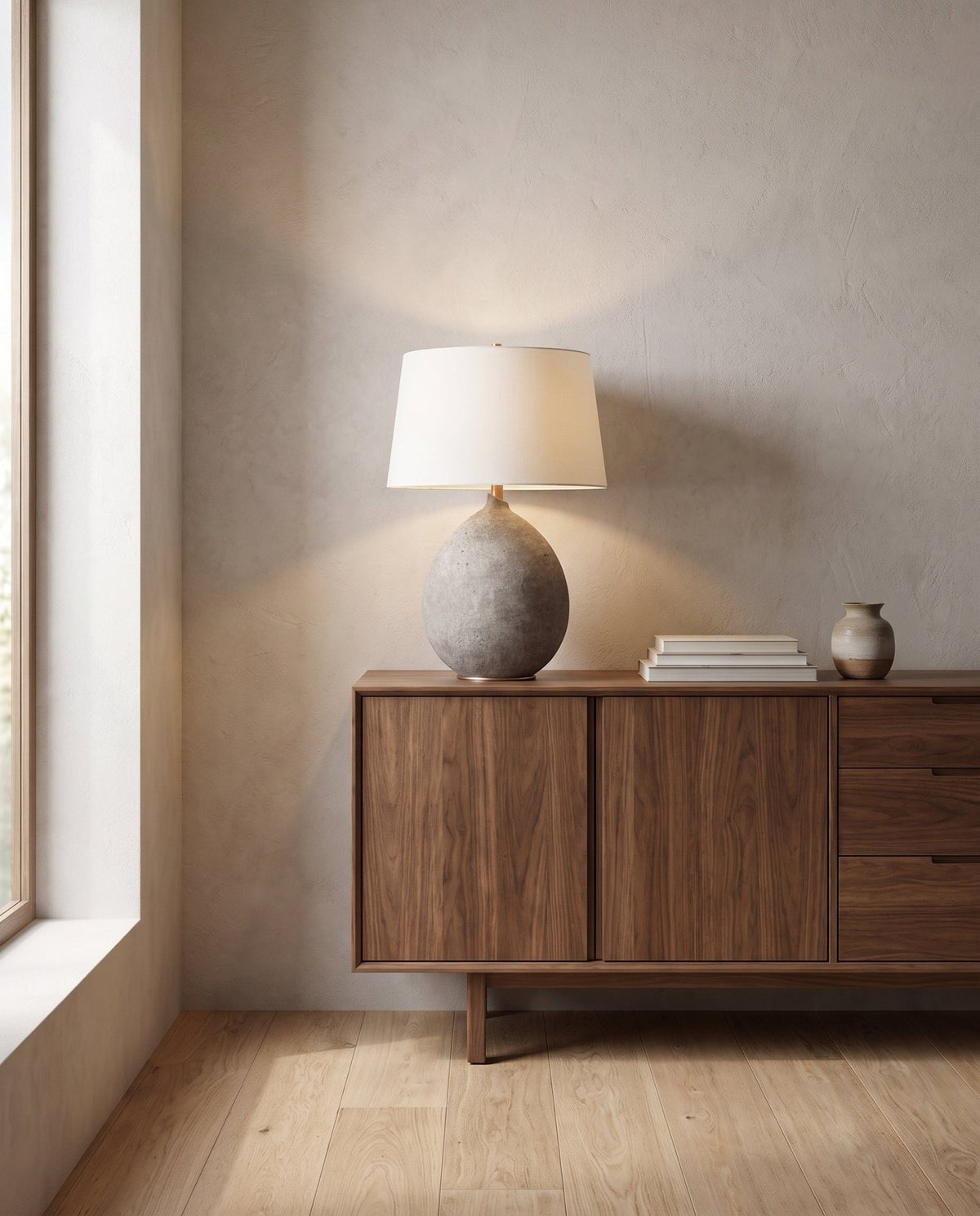 Lampe à poser en céramique gris 30x48x73cm Denali - Hudson Valley Lighting - The Cool Republic