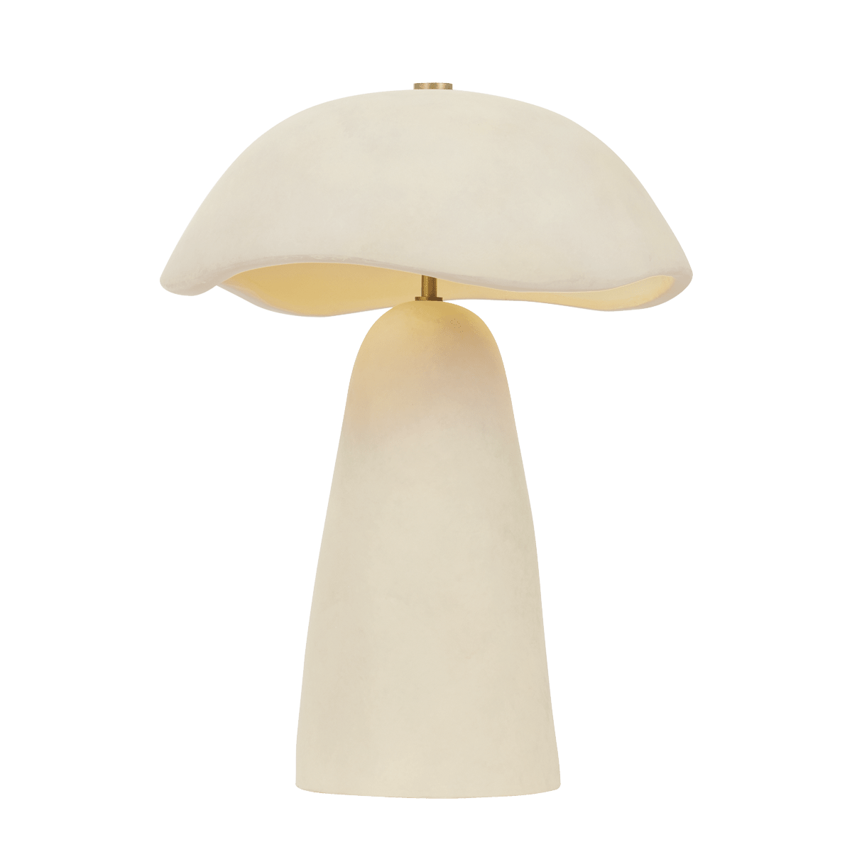 Table lamp in patinated brass and handcrafted white ceramic 41x53cm Soloma - Troy Lighting
