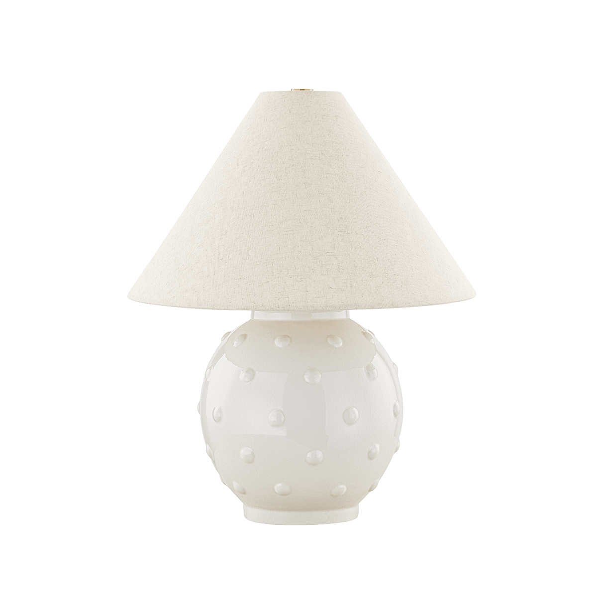 Lampe à poser en céramique laiton vieilli et céramique ivoire brillante 39x46cm Annabelle - Mitzi - The Cool Republic