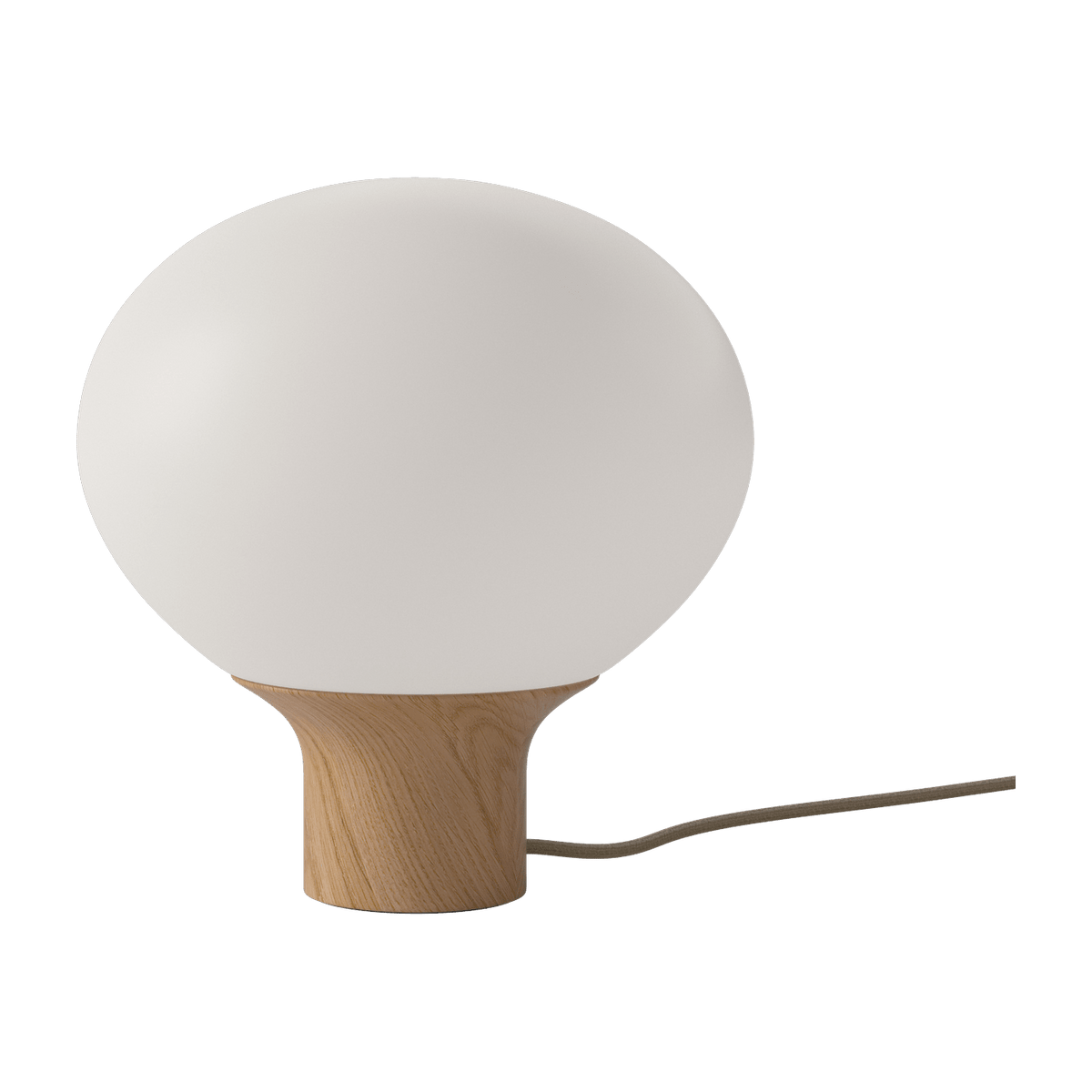 Lampe à poser en chêne huilé et verre opale blanc 32 cm Acom - Bolia - The Cool Republic