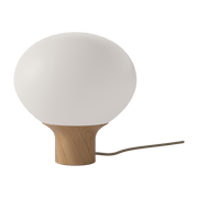 Lampe à poser en chêne huilé et verre opale blanc 32 cm Acom - Bolia - The Cool Republic