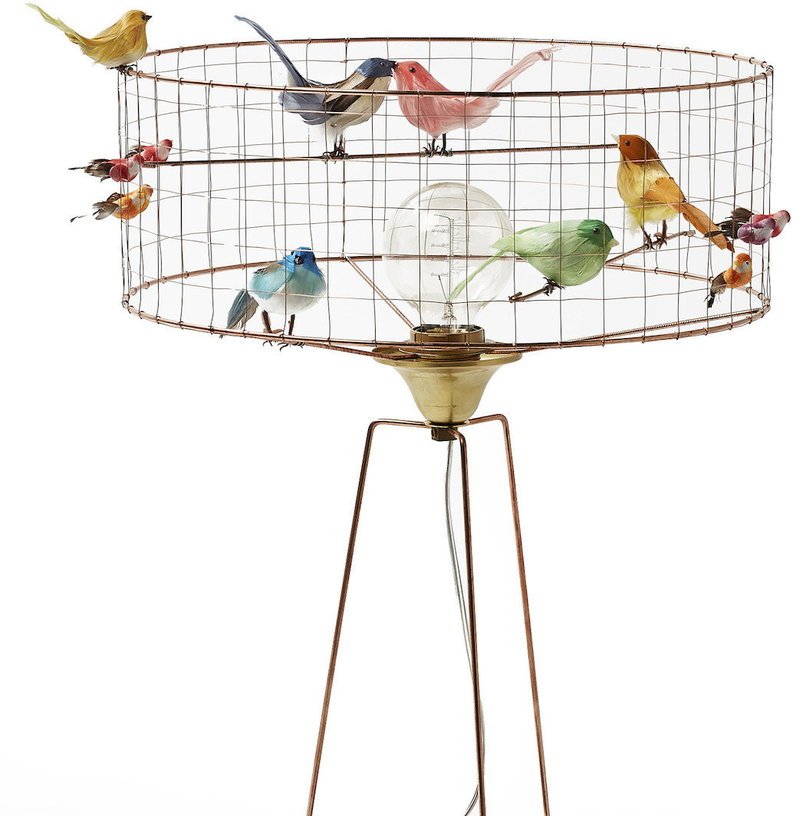 Lampe à poser en cuivre 53 cm Volière Tambour - Mathieu Challières - The Cool Republic