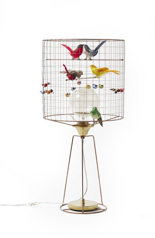 Lampe à poser en cuivre 67 cm Volière Haute - Mathieu Challières - The Cool Republic