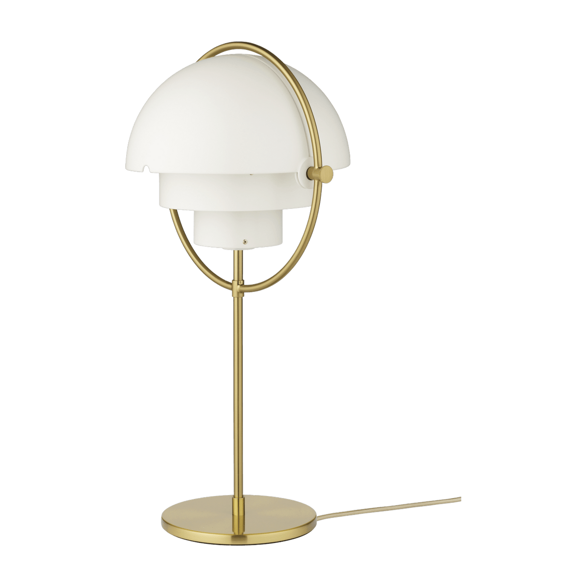Lampe à poser en laiton doré et métal blanc Multi-Lite - Gubi - The Cool Republic