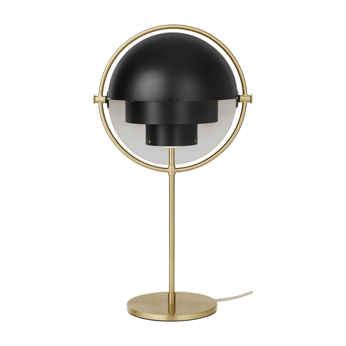 Lampe à poser en laiton et métal noir Multi-Lite - Gubi - The Cool Republic