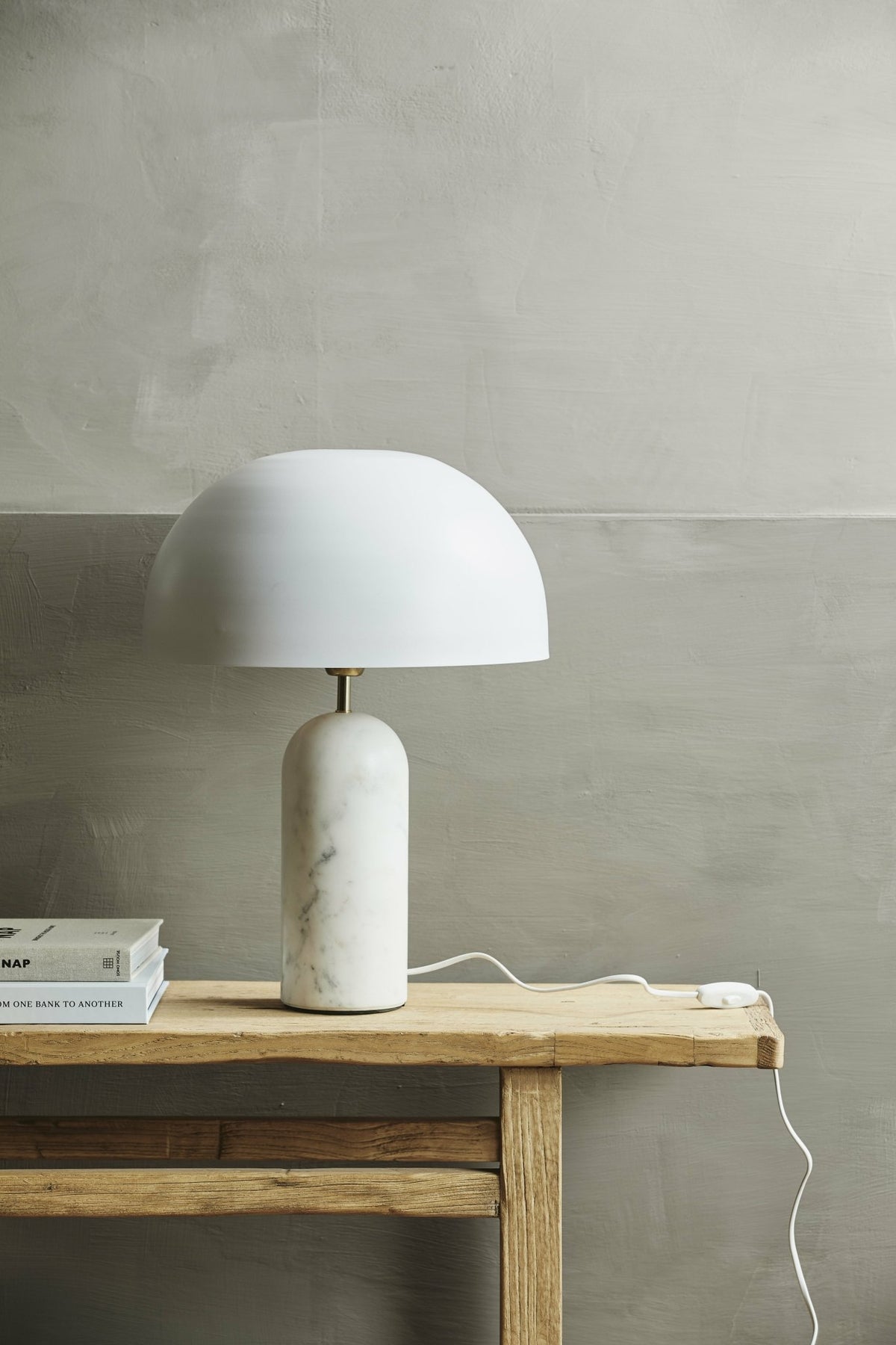 Table lamp in marbre white 49 cm Atlas - Nordal - The Cool Republic