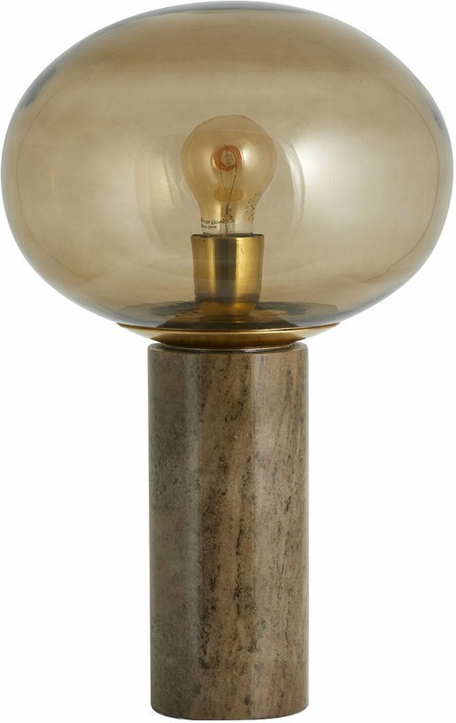 Lampe à poser en marbre et verre fumé 45 cm Bes - Nordal - The Cool Republic