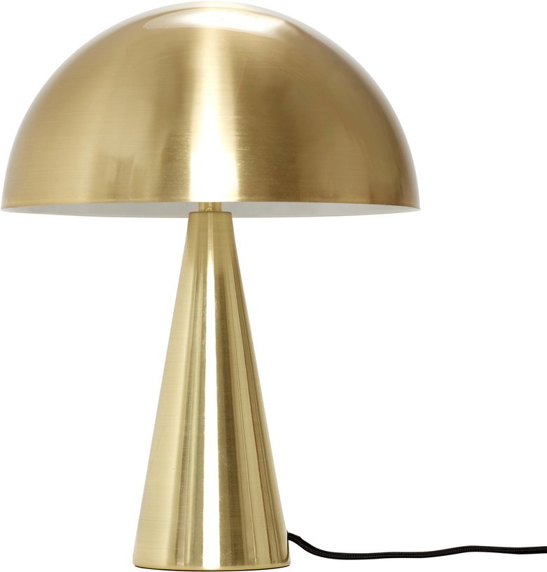 Lampe à poser en métal doré 33 cm Cône - Hübsch - The Cool Republic