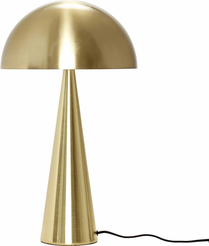 Lampe à poser en métal doré 52 cm Cône - Hübsch - The Cool Republic