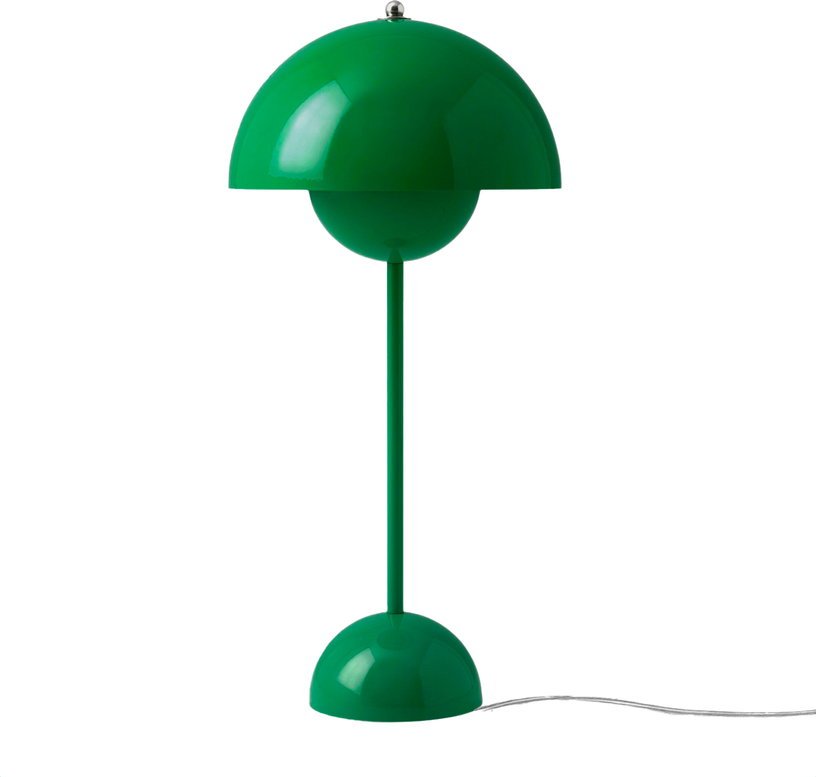 Lampe à poser en métal laqué vert Signal 50 x 23 cm Flowerpot VP3 - &Tradition - The Cool Republic