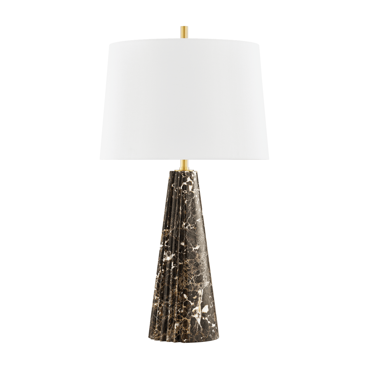 Lampe à poser en pierre laiton vieilli 43x76cm Fanny - Hudson Valley Lighting - The Cool Republic