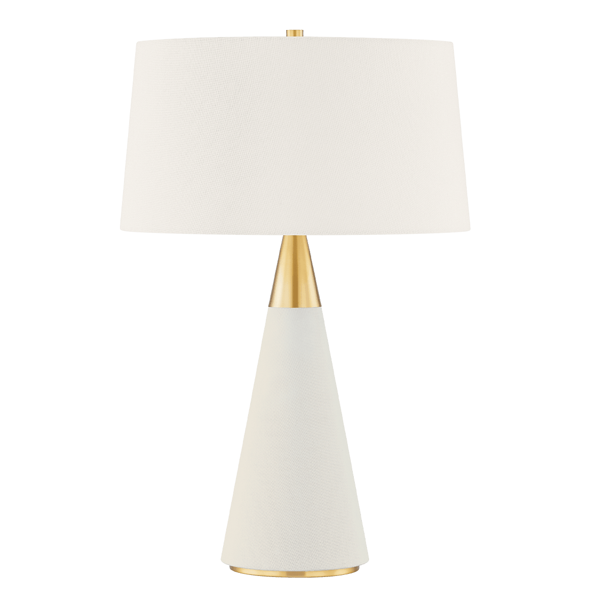 Lampe à poser en textile laiton vieilli 40x62cm Jen - Mitzi - The Cool Republic