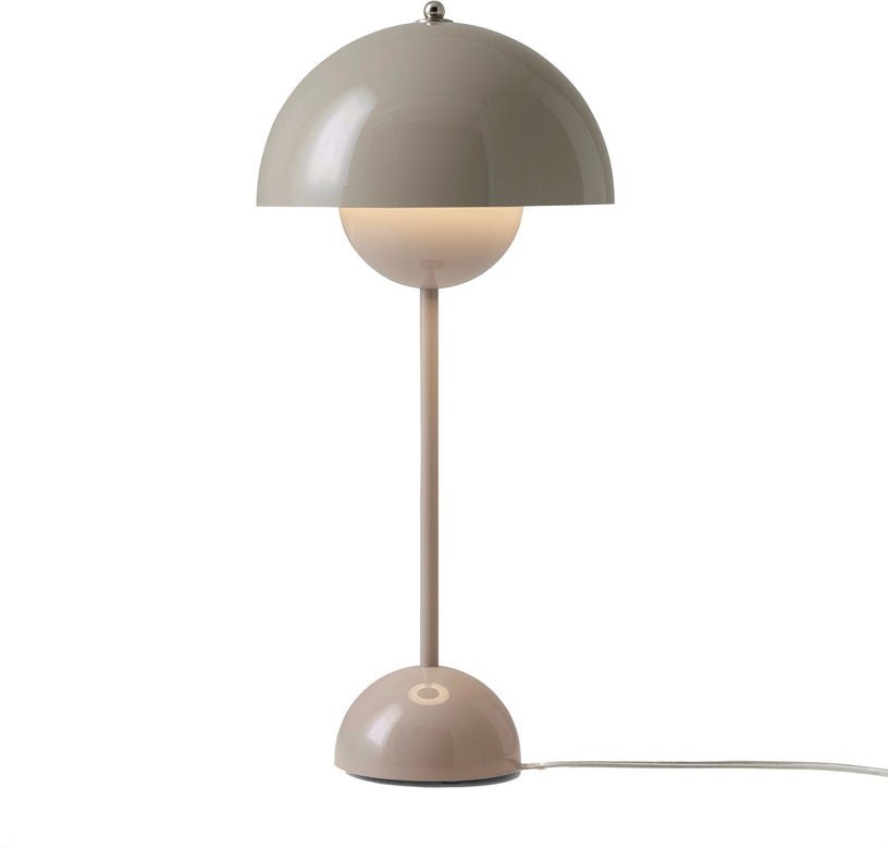Lampe à poser gris beige 50 cm Flowerpot VP3 - &tradition - The Cool Republic