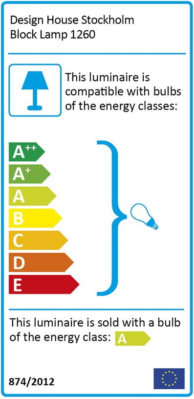 Lampe à poser LED cordon noir 16 x 10 cm Block - Design House Stockholm - The Cool Republic