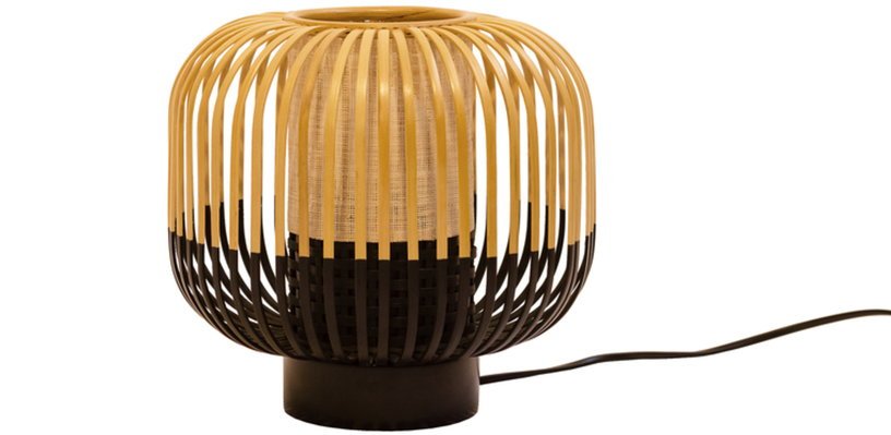 Lampe à poser noire small 27 x 24 cm Bamboo - Forestier - The Cool Republic