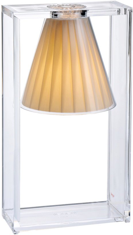Lampe à poser rectangulaire en tissu beige Light Air - Kartell - The Cool Republic