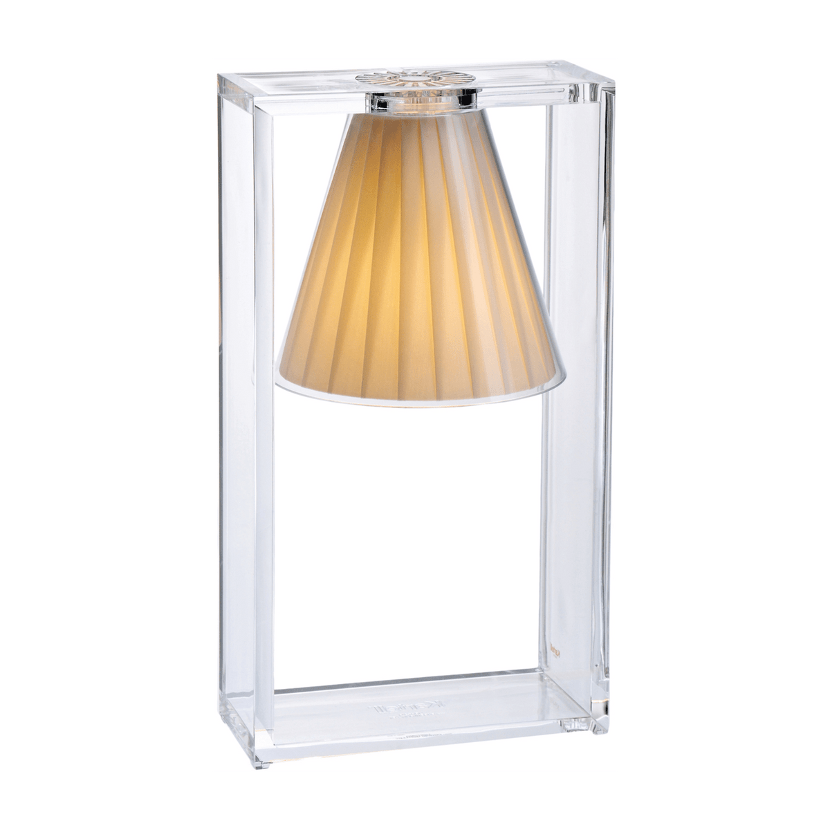 Lampe à poser rectangulaire en tissu beige Light Air - Kartell - The Cool Republic