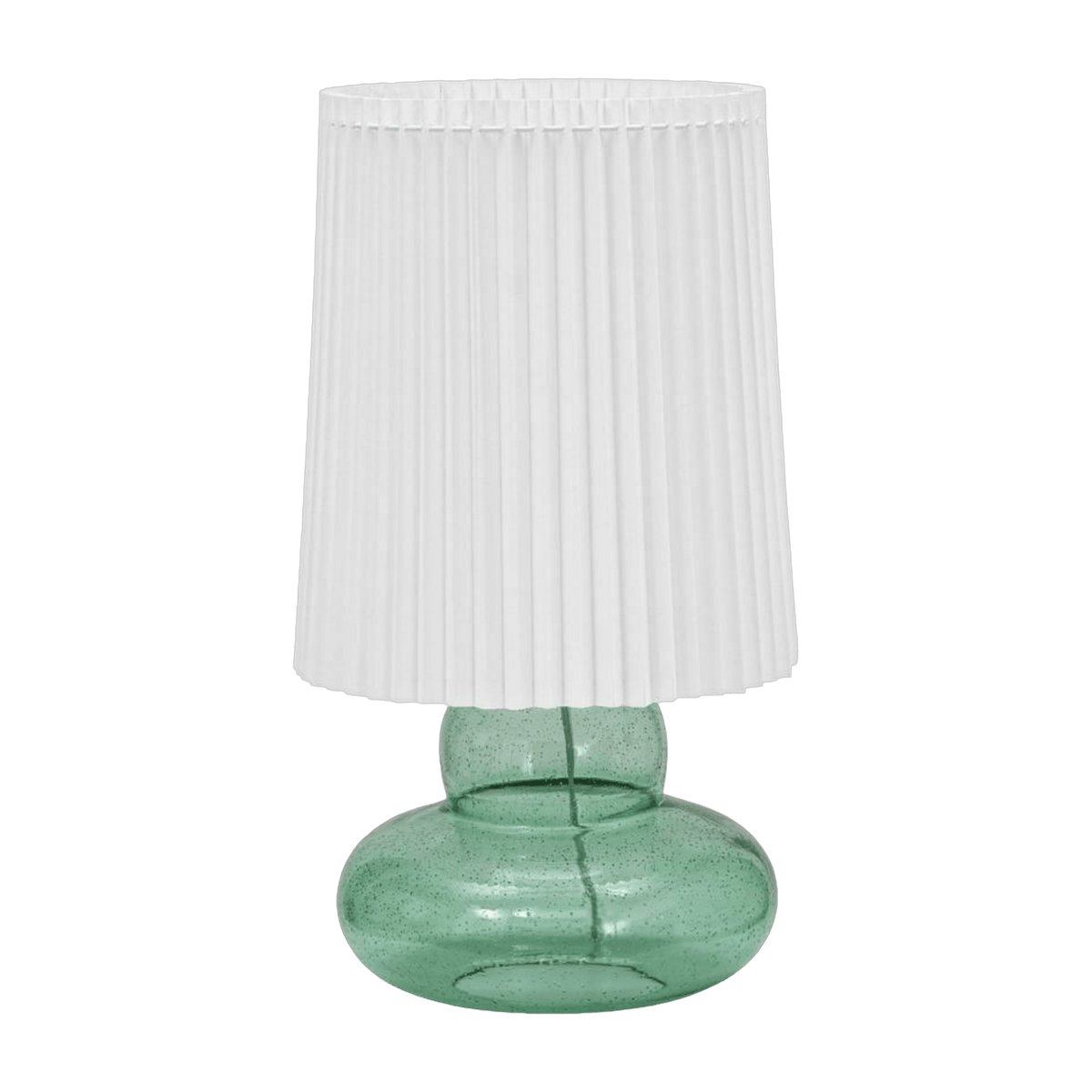 Lampe à poser ronde en verre vert avec abat-jour 55 cm Ribe - House Doctor - The Cool Republic