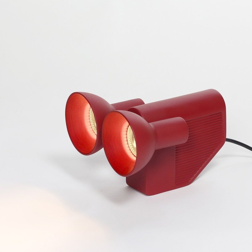 Lampe à poser rouge 21 cm Olo - Moustache - The Cool Republic