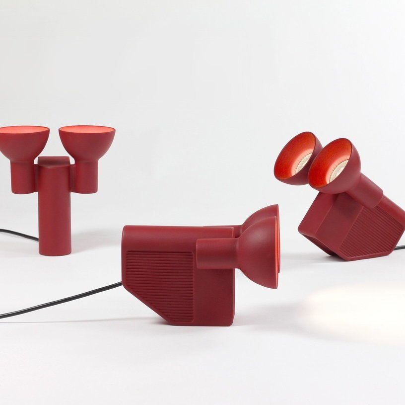 Lampe à poser rouge 21 cm Olo - Moustache - The Cool Republic