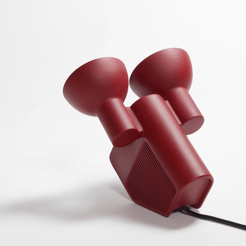 Lampe à poser rouge 21 cm Olo - Moustache - The Cool Republic