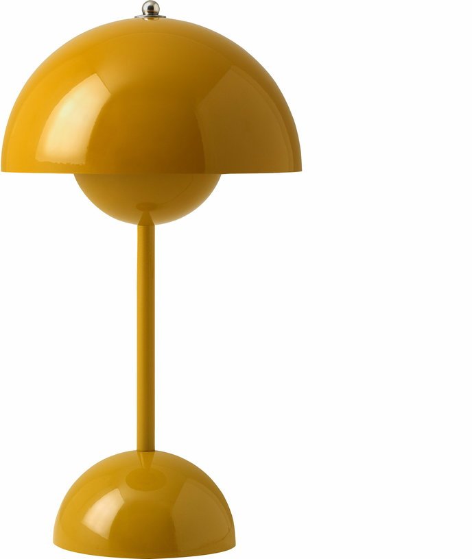 Lampe à poser sans fil moutarde Flowerpot VP9 - &tradition - The Cool Republic