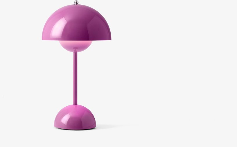 Lampe à poser sans fil tangy pink Flowerpot VP9 - &tradition - The Cool Republic