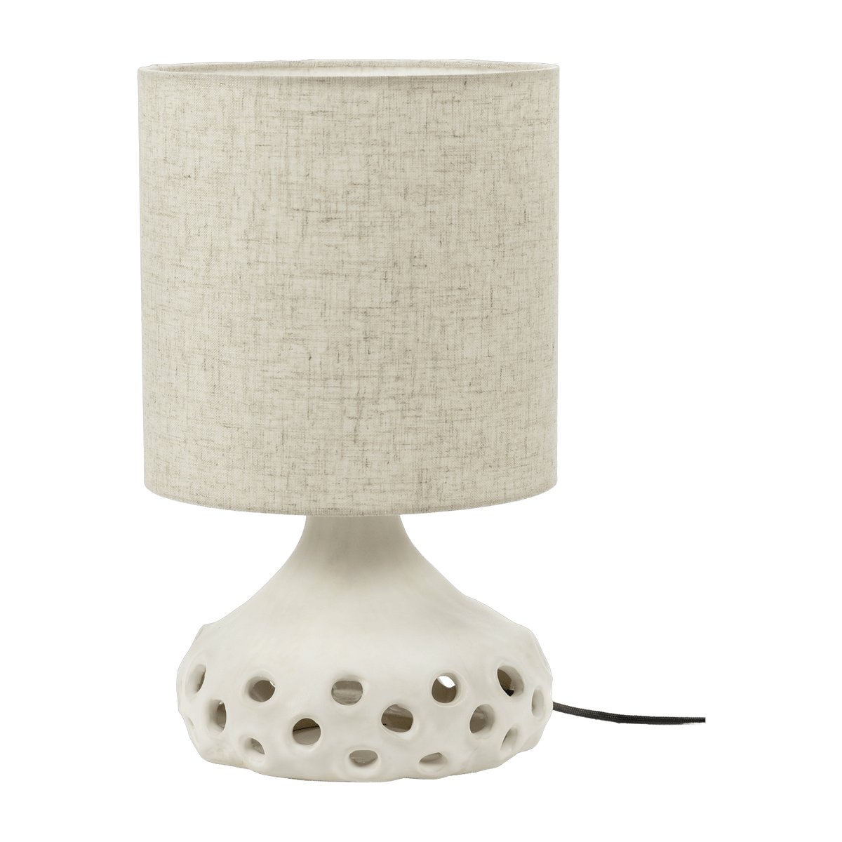Lampe à table en grès blanc et abat-jour beige Oya 01 - Serax - The Cool Republic