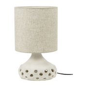 Lampe à table en grès blanc et abat-jour beige Oya 01 - Serax - The Cool Republic