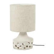 Lampe à table en grès blanc et abat-jour beige Oya 02 - Serax - The Cool Republic