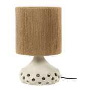 Lampe à table en grès blanc et abat-jour marron Oya 01 - Serax - The Cool Republic