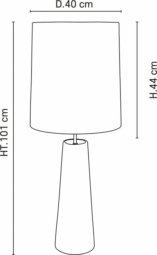 Lampe avec abat - jour en céramique blanche 40 x 101 cm Cosiness - Market set - The Cool Republic