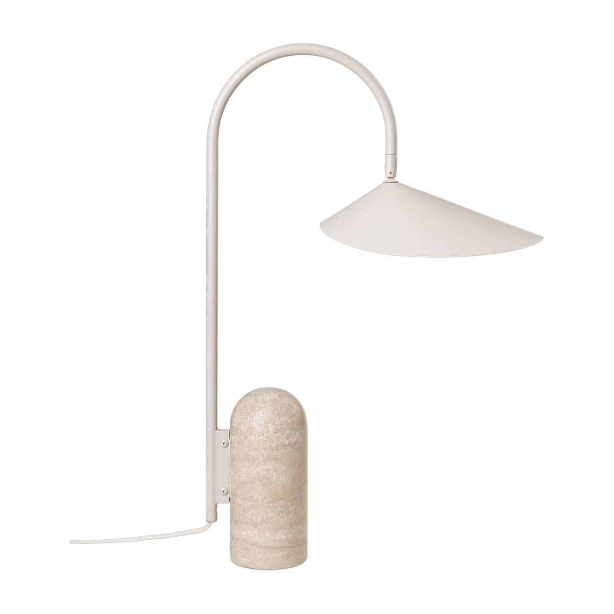 Lampe avec socle en marbre écru Arum - Ferm Living - The Cool Republic