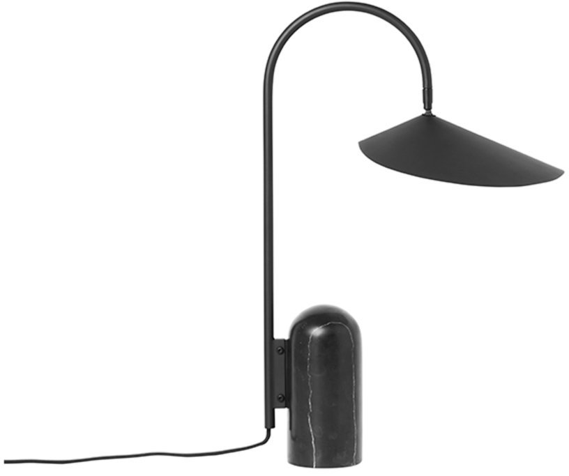 Lampe avec socle en marbre noir 51 cm Arum - Ferm Living - The Cool Republic