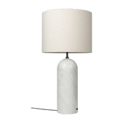 White coffee lamp base beige in marbre XL Gravity - Gubi - The Cool Republic