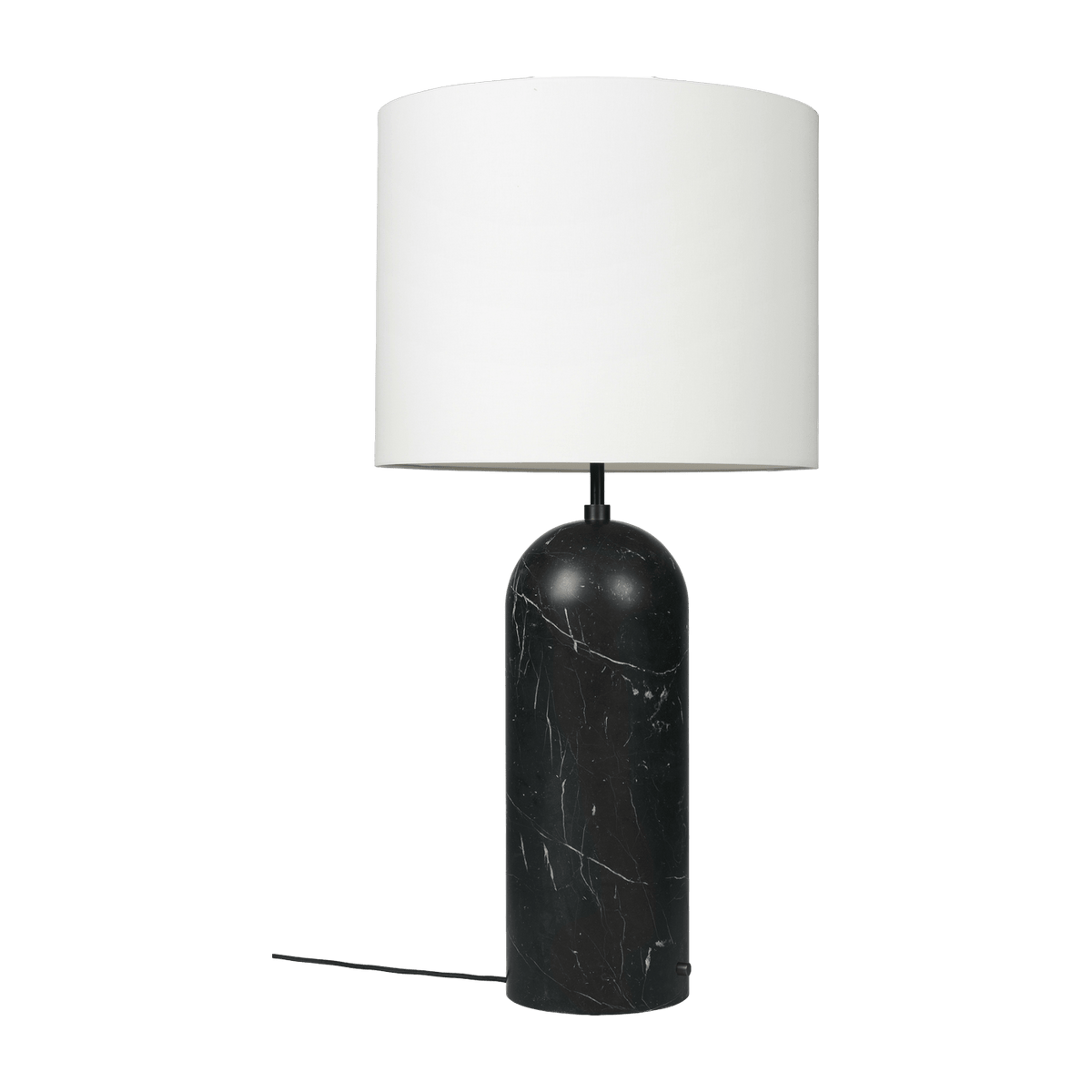 White coffee lamp base black in marbre XL Gravity - Gubi - The Cool Republic