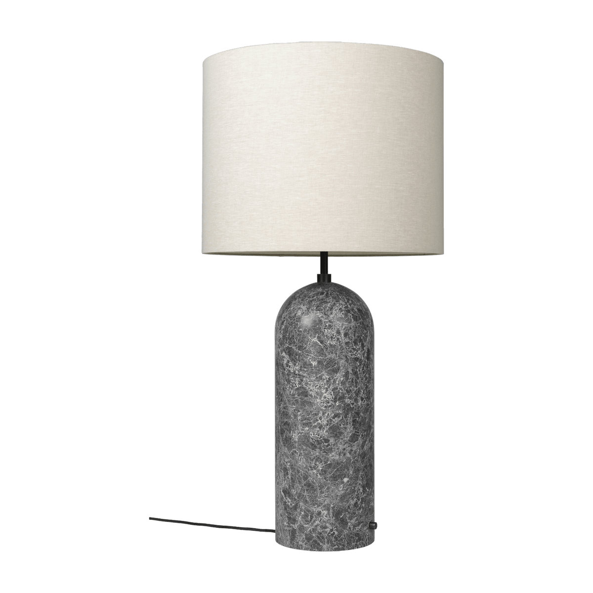 Lampe basse crème base grise en marbre XL Gravity - Gubi - The Cool Republic