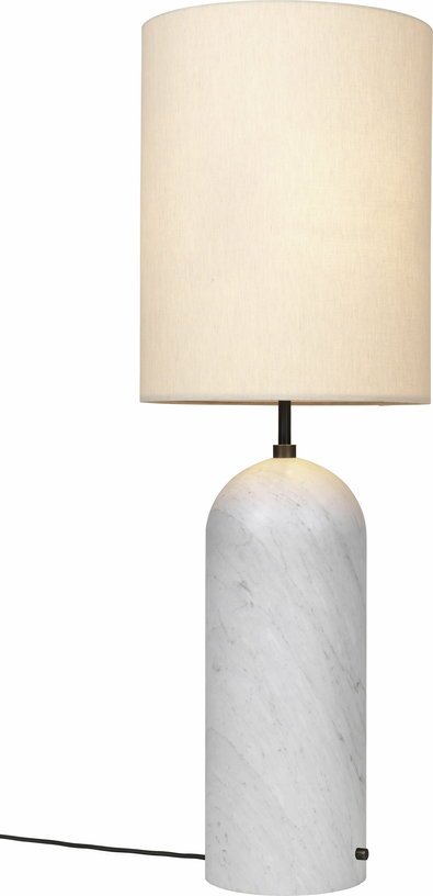 Lampe beige base blanche en marbre XL Gravity - Gubi - The Cool Republic