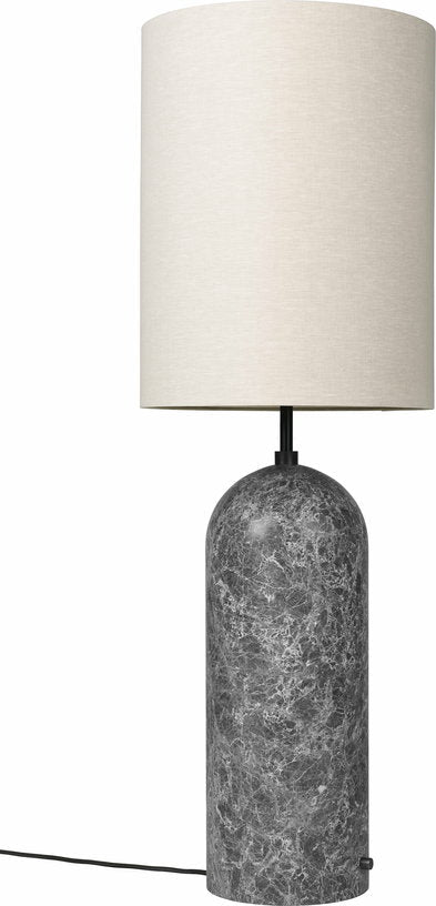Lampe beige base grise en marbre XL Gravity - Gubi - The Cool Republic