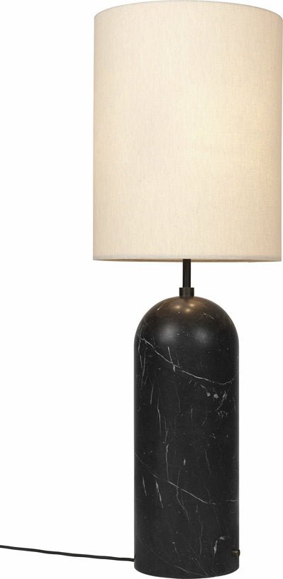 Lampe beige base noir en marbre XL Gravity - Gubi - The Cool Republic