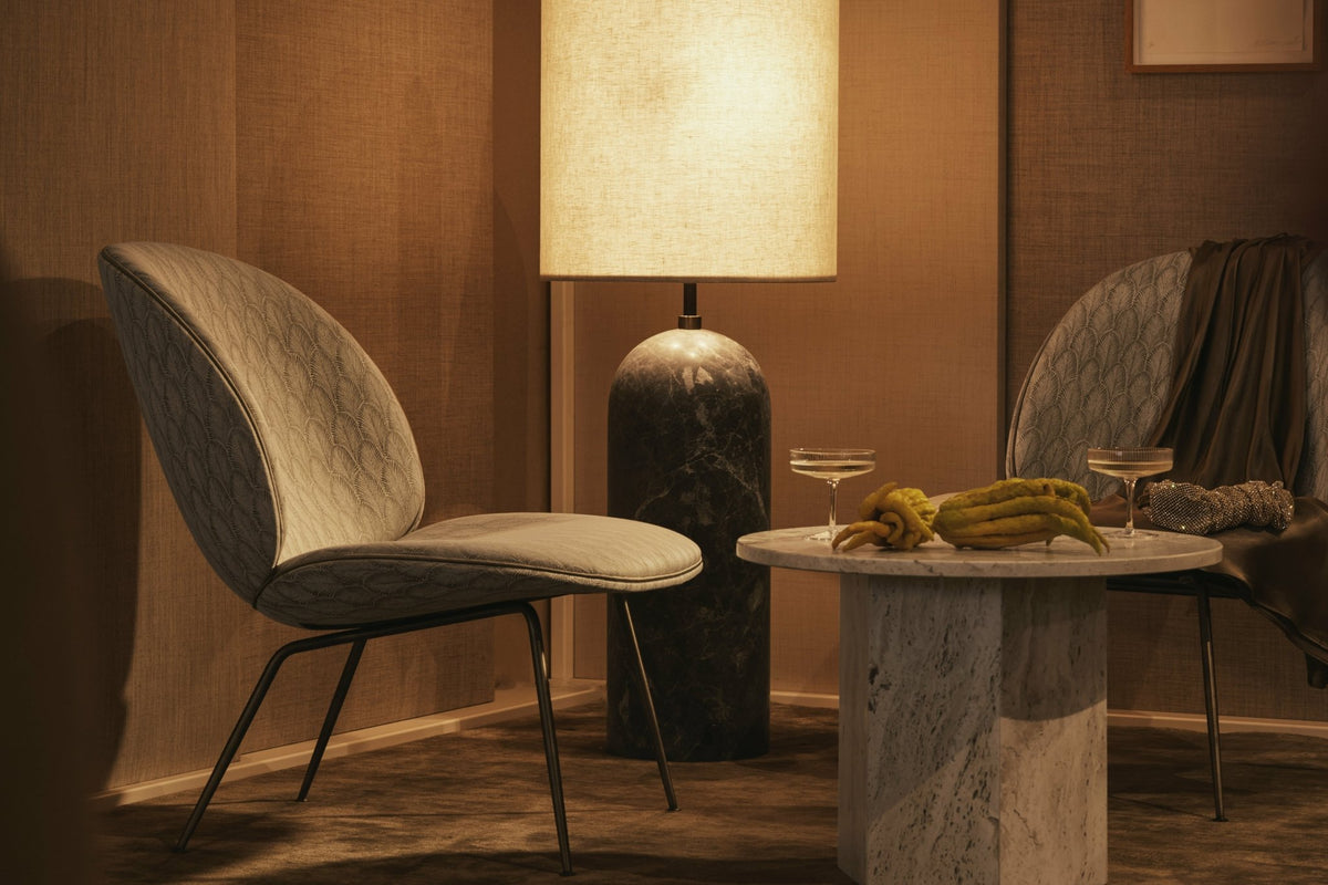 White lamp base black in marbre XL Gravity - Gubi - The Cool Republic