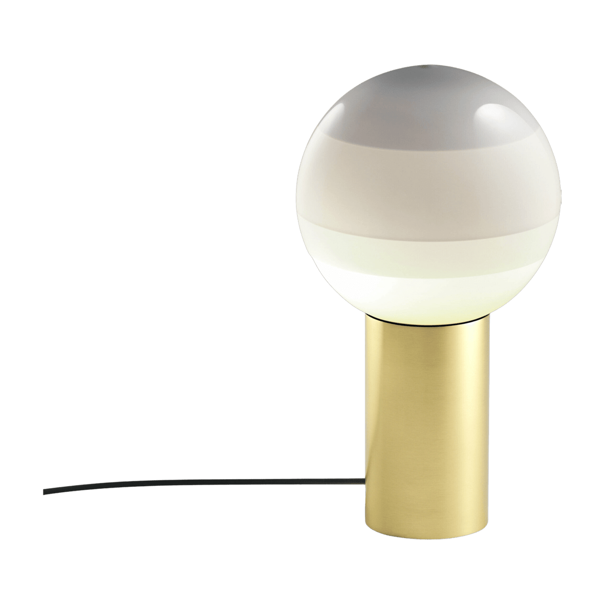 Lampe blanche pied laiton 36 cm Dipping Light - Marset - The Cool Republic