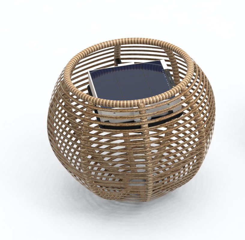 Lampe boule 31 cm La Lampe Paillote Sphère - Maiori - The Cool Republic